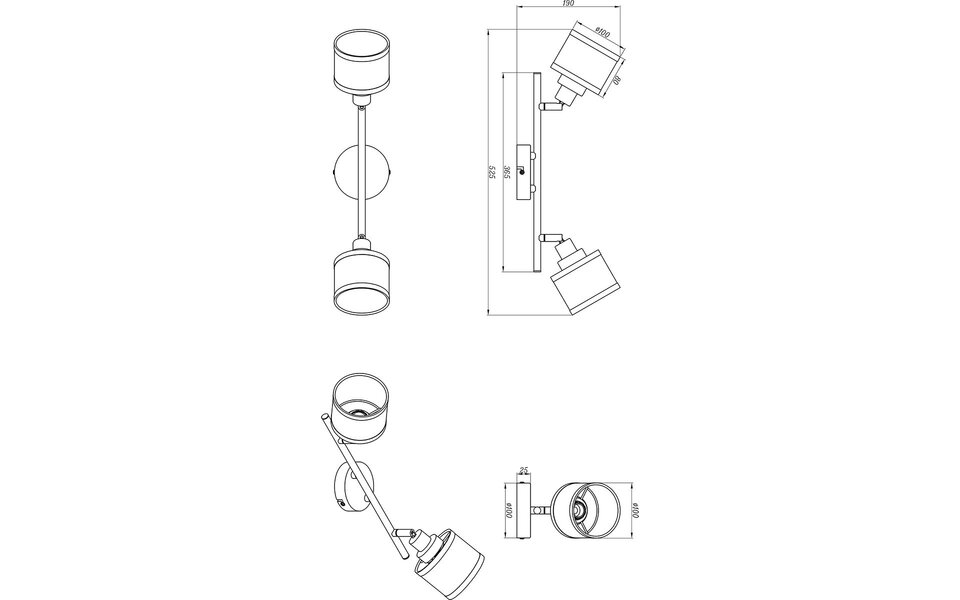 HLW LED LED Plafondspot - Trion Arona - E14 Fitting - 2-lichts - Rond - Chroom - Metaal