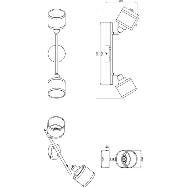 HLW LED LED Plafondspot - Trion Arona - E14 Fitting - 2-lichts - Rond - Chroom - Metaal