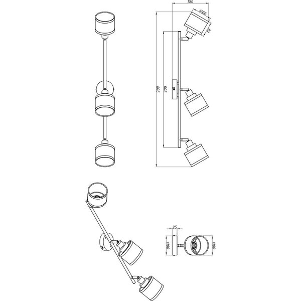 HLW LED LED Plafondspot - Trion Arona - E14 Fitting - 3-lichts - Rond - Chroom - Metaal HLW LED LED Plafondspot - Trion Arona - E14 Fitting - 3-lichts - Rond - Chroom - Metaal