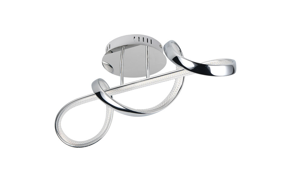 HLW LED LED Plafondlamp - Plafondverlichting - Trion Pudia - 28W - Natuurlijk Wit 4000K - Dimbaar - Rond - Glans Chroom - Metaal