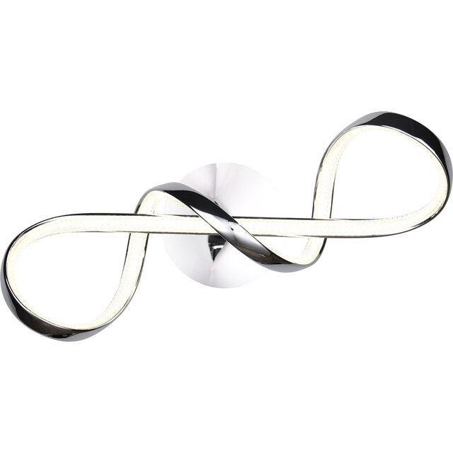 HLW LED LED Plafondlamp - Plafondverlichting - Trion Pudia - 28W - Natuurlijk Wit 4000K - Dimbaar - Rond - Glans Chroom - Metaal