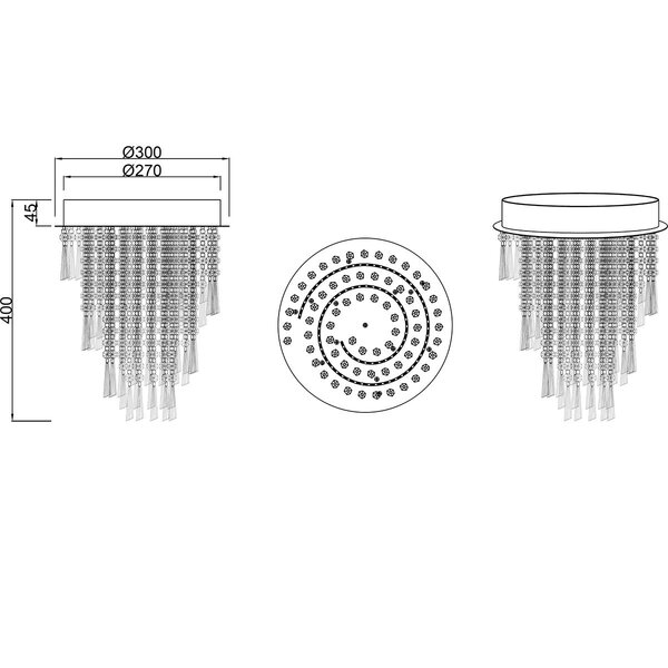 HLW LED LED Plafondlamp - Plafondverlichting - Trion Mop - 18W  - Dimbaar - Aanpasbare Kleur - Afstandsbediening - Rond - Chroom - Metaal