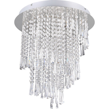 LED Plafondlamp - Plafondverlichting - Trion Mop - 30W - Dimbaar - Aanpasbare Kleur - Afstandsbediening - Rond - Chroom - Metaal LED Plafondlamp - Plafondverlichting - Trion Mop - 30W - Dimbaar - Aanpasbare Kleur - Afstandsbediening - Rond - Chroom - Metaal