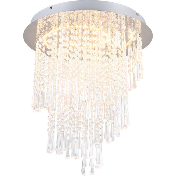 HLW LED LED Plafondlamp - Plafondverlichting - Trion Mop - 30W - Dimbaar - Aanpasbare Kleur - Afstandsbediening - Rond - Chroom - Metaal HLW LED LED Plafondlamp - Plafondverlichting - Trion Mop - 30W - Dimbaar - Aanpasbare Kleur - Afstandsbediening - Rond - Chroom - Metaal