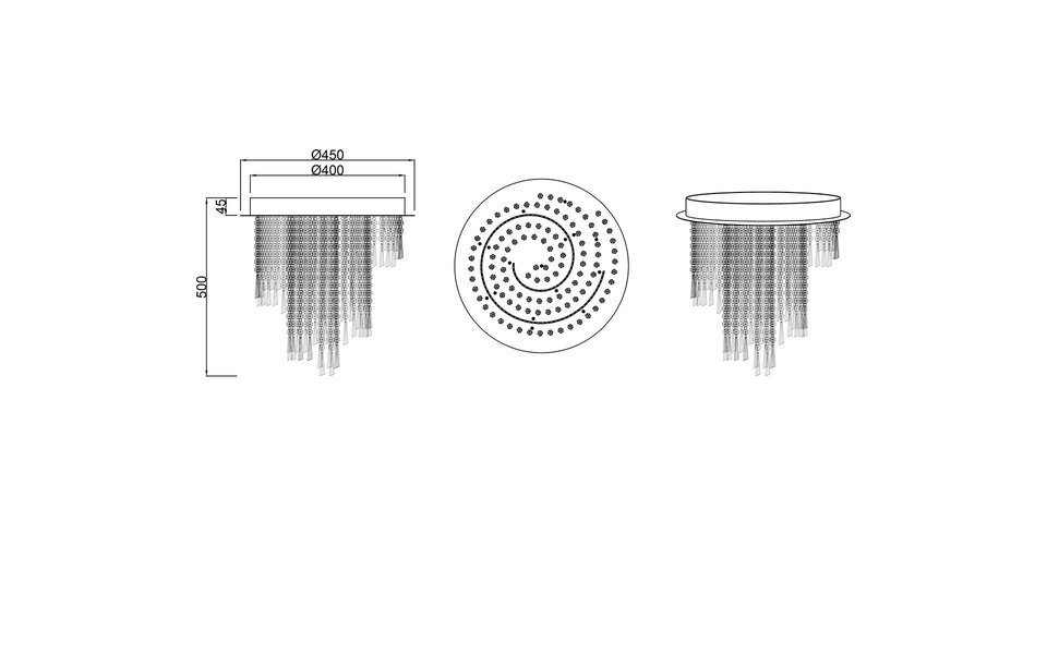 HLW LED LED Plafondlamp - Plafondverlichting - Trion Mop - 30W  - Dimbaar - Aanpasbare Kleur - Afstandsbediening - Rond - Chroom - Metaal