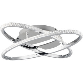 Trion Lenas LED Plafondlamp 27W 3500lm Chroom Dimbaar Trion Lenas LED Plafondlamp 27W 3500lm Chroom Dimbaar