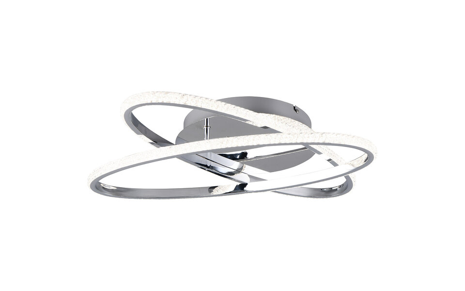 HLW LED LED Plafondlamp - Plafondverlichting - Trion Lenas - 27W - Natuurlijk Wit 4000K - Dimbaar - Rond - Chroom - Metaal