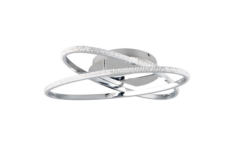 HLW LED LED Ceiling Lamp - Ceiling Lighting - Trion Lenas - 27W - Natural White 4000K - Dimmable - Round - Chrome - Metal