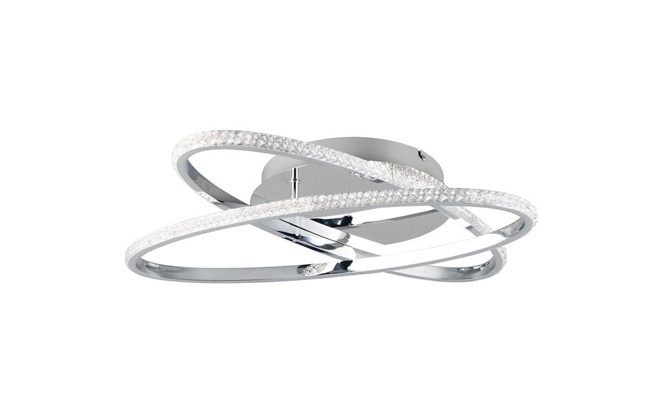 HLW LED LED Plafondlamp - Plafondverlichting - Trion Lenas - 27W - Natuurlijk Wit 4000K - Dimbaar - Rond - Chroom - Metaal