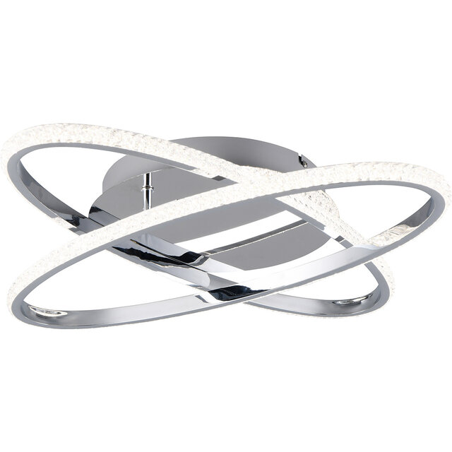 HLW LED LED Ceiling Lamp - Ceiling Lighting - Trion Lenas - 27W - Natural White 4000K - Dimmable - Round - Chrome - Metal