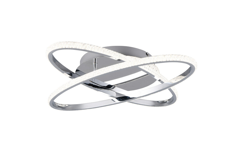 HLW LED LED Ceiling Lamp - Ceiling Lighting - Trion Lenas - 27W - Natural White 4000K - Dimmable - Round - Chrome - Metal