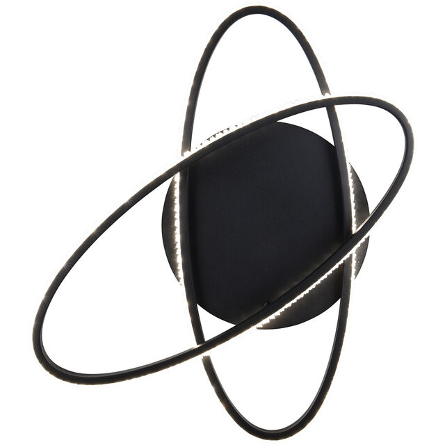 mat zwarte ronde LED plafondlamp 27W 3500 lumen 4000K dimbaar modern design