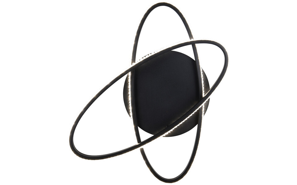 HLW LED LED Plafondlamp - Plafondverlichting - Trion Lenas - 27W - Natuurlijk Wit 4000K - Dimbaar - Rond - Mat Zwart - Metaal