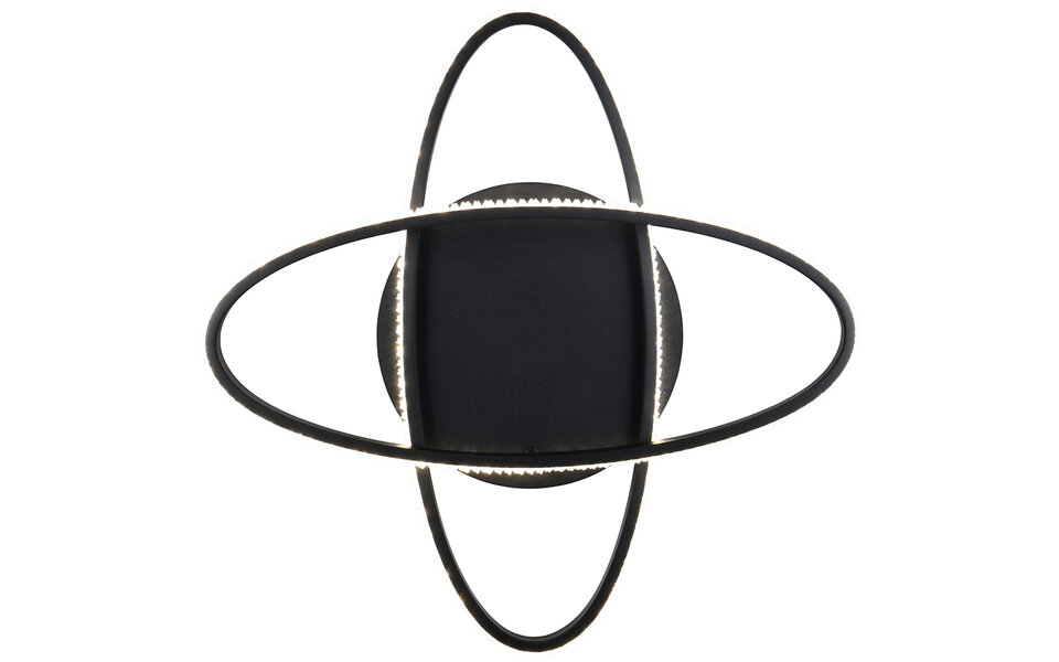 HLW LED LED Plafondlamp - Plafondverlichting - Trion Lenas - 27W - Natuurlijk Wit 4000K - Dimbaar - Rond - Mat Zwart - Metaal