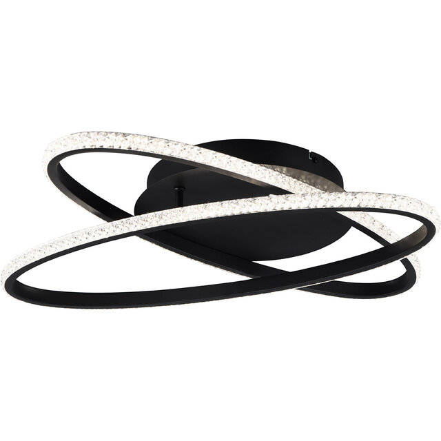 HLW LED LED Ceiling Lamp - Ceiling Lighting - Trion Lenas - 27W - Natural White 4000K - Dimmable - Round - Matte Black - Metal HLW LED LED Ceiling Lamp - Ceiling Lighting - Trion Lenas - 27W - Natural White 4000K - Dimmable - Round - Matte Black - Metal