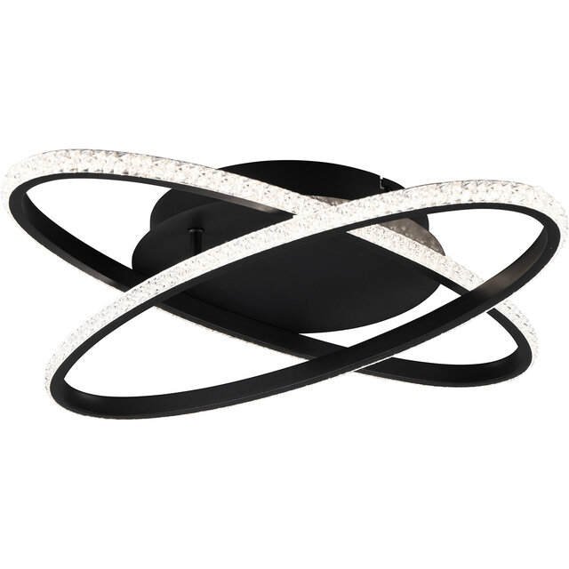 HLW LED LED Ceiling Lamp - Ceiling Lighting - Trion Lenas - 27W - Natural White 4000K - Dimmable - Round - Matte Black - Metal HLW LED LED Ceiling Lamp - Ceiling Lighting - Trion Lenas - 27W - Natural White 4000K - Dimmable - Round - Matte Black - Metal