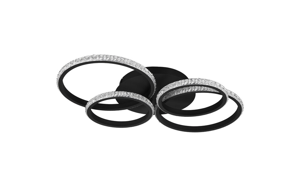 HLW LED LED Ceiling Lamp - Ceiling Lighting - Trion Serai - 27W - Natural White 4000K - Dimmable - Round - Matte Black - Metal