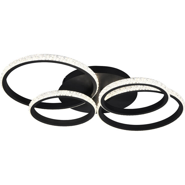 HLW LED LED Plafondlamp - Plafondverlichting - Trion Serai - 27W - Natuurlijk Wit 4000K - Dimbaar - Rond - Mat Zwart - Metaal HLW LED LED Plafondlamp - Plafondverlichting - Trion Serai - 27W - Natuurlijk Wit 4000K - Dimbaar - Rond - Mat Zwart - Metaal