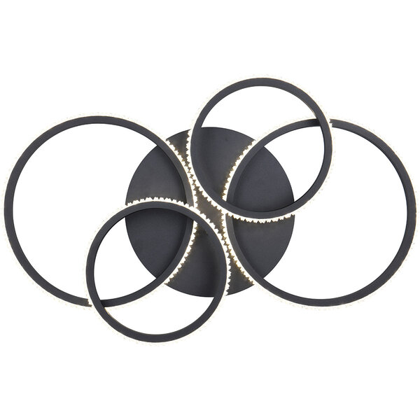 HLW LED LED Plafondlamp - Plafondverlichting - Trion Serai - 27W - Natuurlijk Wit 4000K - Dimbaar - Rond - Mat Zwart - Metaal HLW LED LED Plafondlamp - Plafondverlichting - Trion Serai - 27W - Natuurlijk Wit 4000K - Dimbaar - Rond - Mat Zwart - Metaal