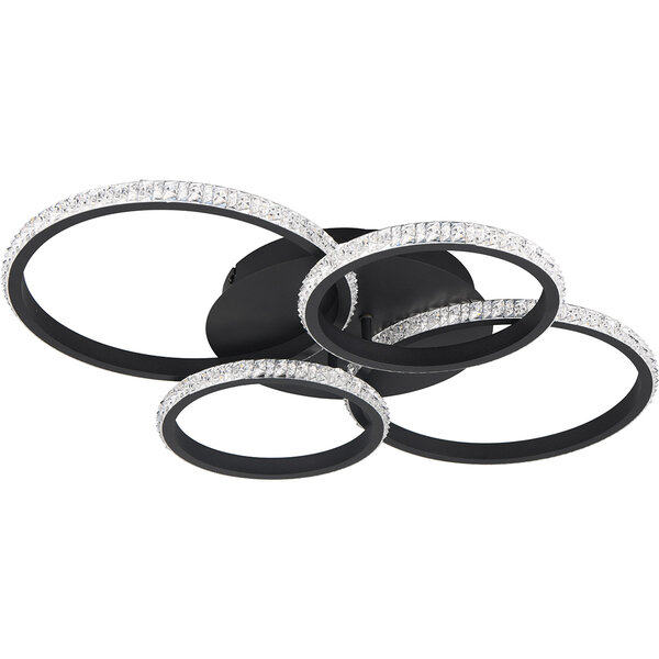 HLW LED LED Plafondlamp - Plafondverlichting - Trion Serai - 27W - Natuurlijk Wit 4000K - Dimbaar - Rond - Mat Zwart - Metaal HLW LED LED Plafondlamp - Plafondverlichting - Trion Serai - 27W - Natuurlijk Wit 4000K - Dimbaar - Rond - Mat Zwart - Metaal