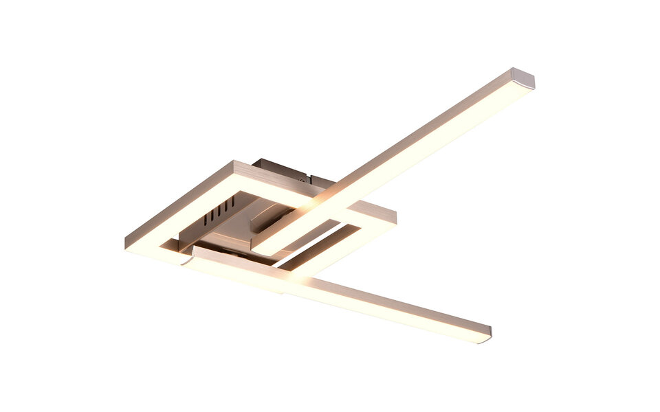 HLW LED LED Plafondlamp - Plafondverlichting - Trion Aile - 17W - Warm Wit 3000K - Draaibaar - Mat Nikkel - Metaal HLW LED LED Plafondlamp - Plafondverlichting - Trion Aile - 17W - Warm Wit 3000K - Draaibaar - Mat Nikkel - Metaal