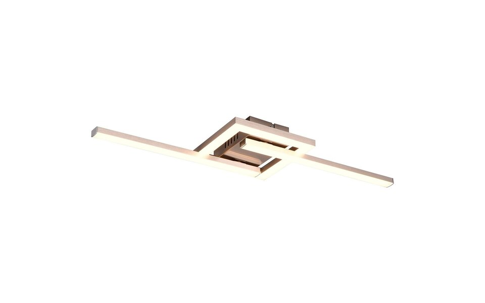 HLW LED LED Ceiling Lamp - Ceiling Lighting - Trion Aile - 17W - Warm White 3000K - Rotatable - Matte Nickel - Metal