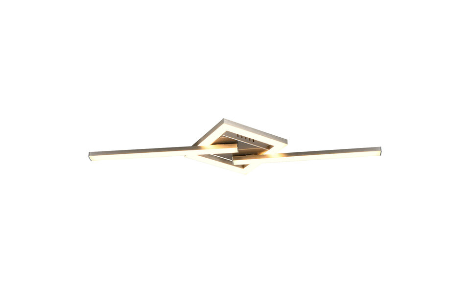 HLW LED LED Ceiling Lamp - Ceiling Lighting - Trion Aile - 17W - Warm White 3000K - Rotatable - Matte Nickel - Metal