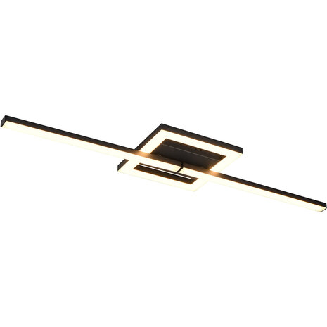 LED Plafondlamp - Plafondverlichting - Trion Aile - 17W - Warm Wit 3000K - Draaibaar - Mat Zwart - Metaal LED Plafondlamp - Plafondverlichting - Trion Aile - 17W - Warm Wit 3000K - Draaibaar - Mat Zwart - Metaal