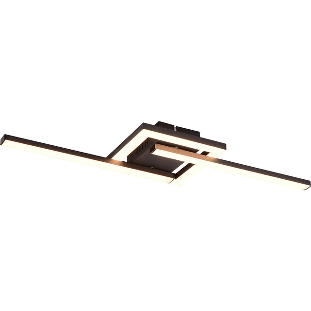 Mat zwarte draaibare LED plafondlamp 17W met warm wit licht 3000K en 1860 lumen