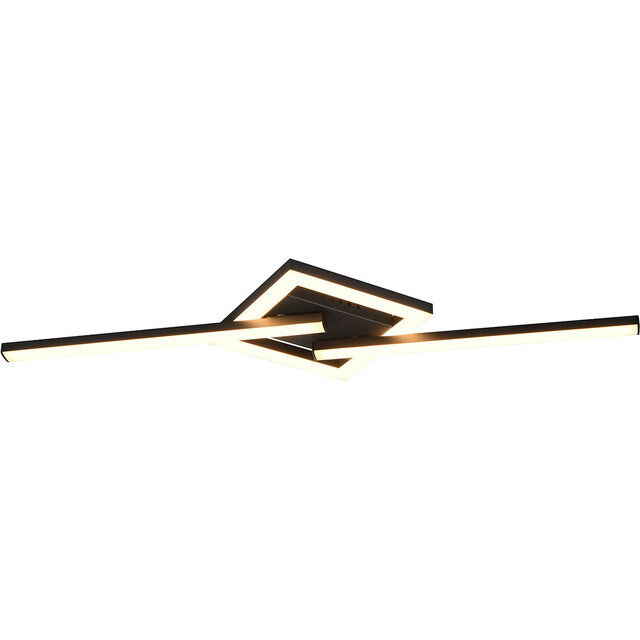 HLW LED LED Ceiling Lamp - Ceiling Lighting - Trion Aile - 17W - Warm White 3000K - Rotatable - Matte Black - Metal HLW LED LED Ceiling Lamp - Ceiling Lighting - Trion Aile - 17W - Warm White 3000K - Rotatable - Matte Black - Metal