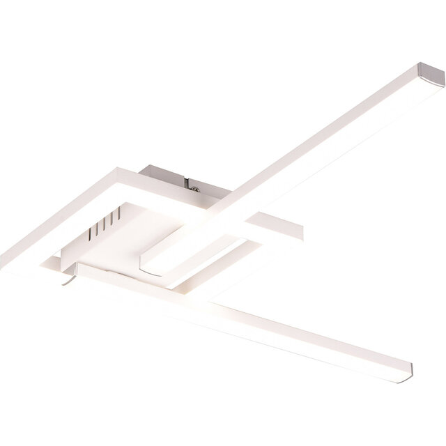 HLW LED LED Plafondlamp - Plafondverlichting - Trion Aile - 17W - Natuurlijk Wit 4000K - Draaibaar - Mat Wit - Metaal