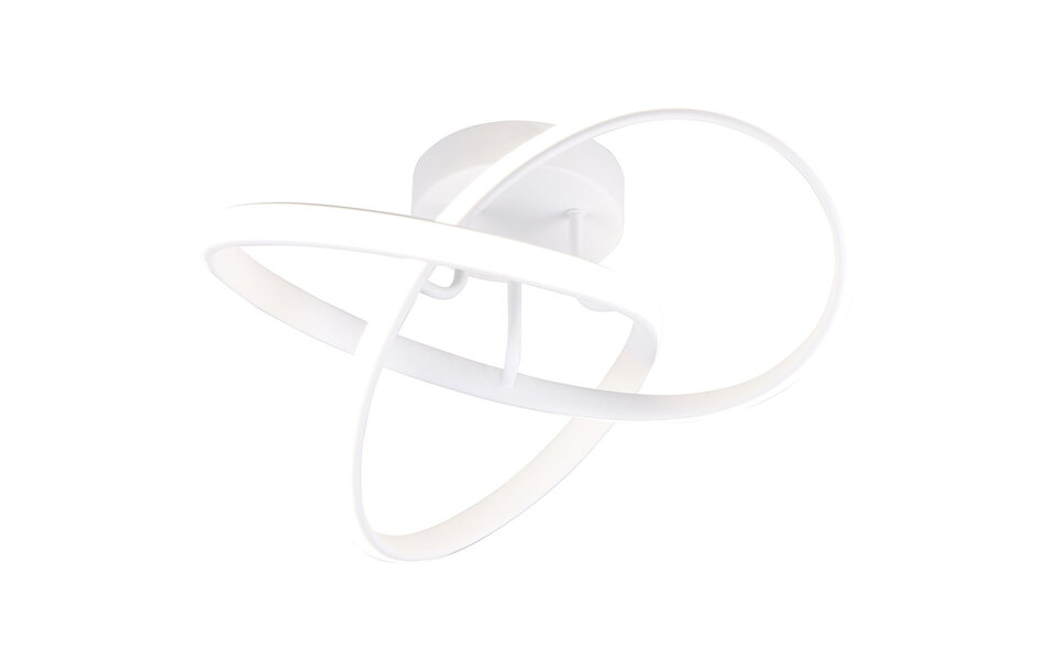 HLW LED LED Ceiling Lamp - Ceiling Lighting - Trion Meteo - 15W - Natural White 4000K - Matte White - Metal