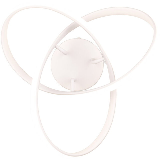 HLW LED LED Ceiling Lamp - Ceiling Lighting - Trion Meteo - 15W - Natural White 4000K - Matte White - Metal