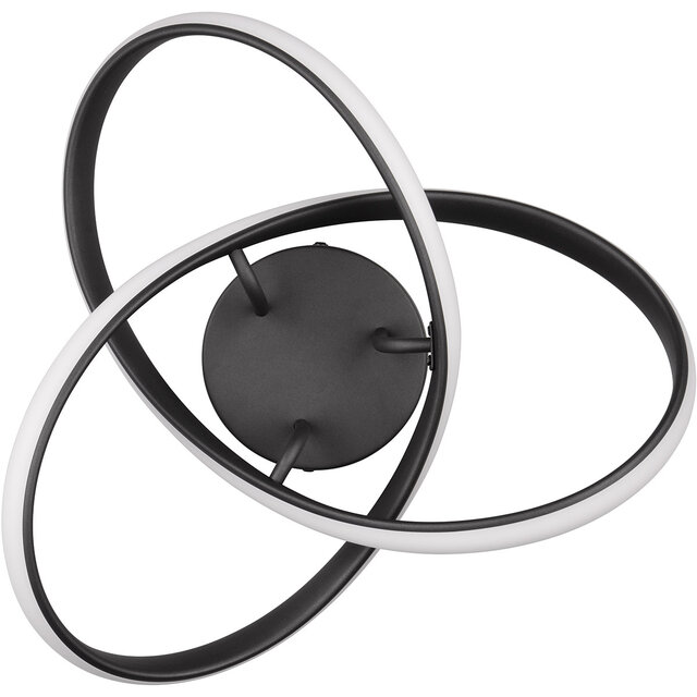 ronde mat zwarte LED-plafondlamp 15W met warme witte lichtkleur 3000K en 1800 lumen ronde mat zwarte LED-plafondlamp 15W met warme witte lichtkleur 3000K en 1800 lumen