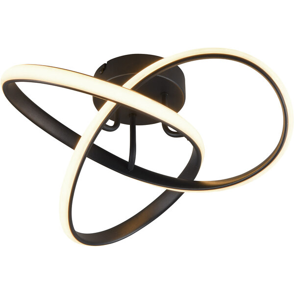 HLW LED LED Plafondlamp - Plafondverlichting - Trion Meteo - 15W - Warm Wit 3000K - Mat Zwart - Metaal HLW LED LED Plafondlamp - Plafondverlichting - Trion Meteo - 15W - Warm Wit 3000K - Mat Zwart - Metaal