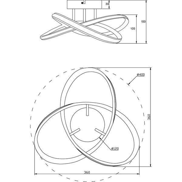 HLW LED LED Plafondlamp - Plafondverlichting - Trion Meteo - 15W - Warm Wit 3000K - Mat Zwart - Metaal HLW LED LED Plafondlamp - Plafondverlichting - Trion Meteo - 15W - Warm Wit 3000K - Mat Zwart - Metaal