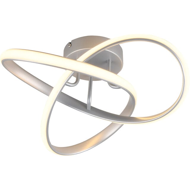 HLW LED LED Ceiling Light - Ceiling Lighting - Trion Meteo - 15W - Warm White 3000K - Matte Titanium - Metal