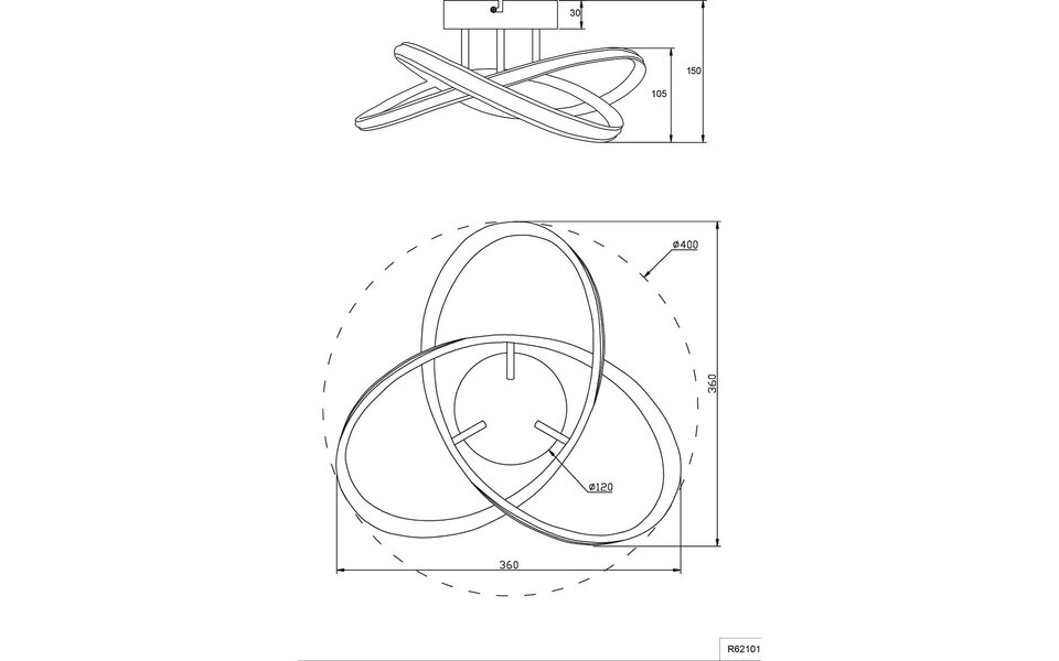 HLW LED LED Plafondlamp - Plafondverlichting - Trion Meteo - 15W - Warm Wit 3000K - Mat Titaan - Metaal