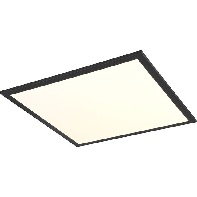HLW LED LED Plafondlamp - Plafondverlichting - Trion Atex - 18W - RGBW - Dimbaar - Aanpasbare Kleur - Afstandsbediening - Nachtlamp - Mat Zwart - Metaal