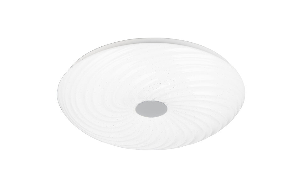 HLW LED LED Plafondlamp - Trion Graty - 22W - Aanpasbare Kleur - Dimbaar - Afstandsbediening - Sterlicht - Rond - Mat Wit - Kunststof