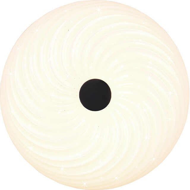 HLW LED LED Ceiling Lamp - Trion Graty - 22W - Adjustable Color - Dimmable - Remote Control - Star Light - Round - Matte White - Plastic