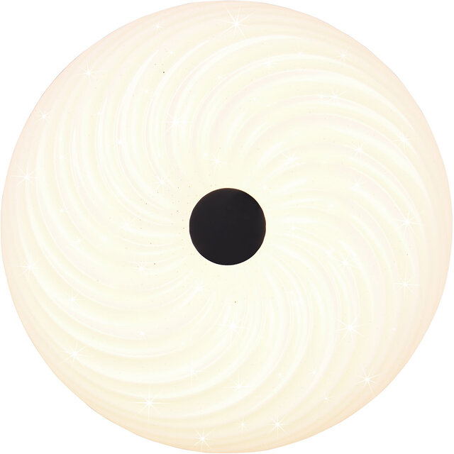 HLW LED LED Plafondlamp - Trion Graty - 22W - Aanpasbare Kleur - Dimbaar - Afstandsbediening - Sterlicht - Rond - Mat Wit - Kunststof