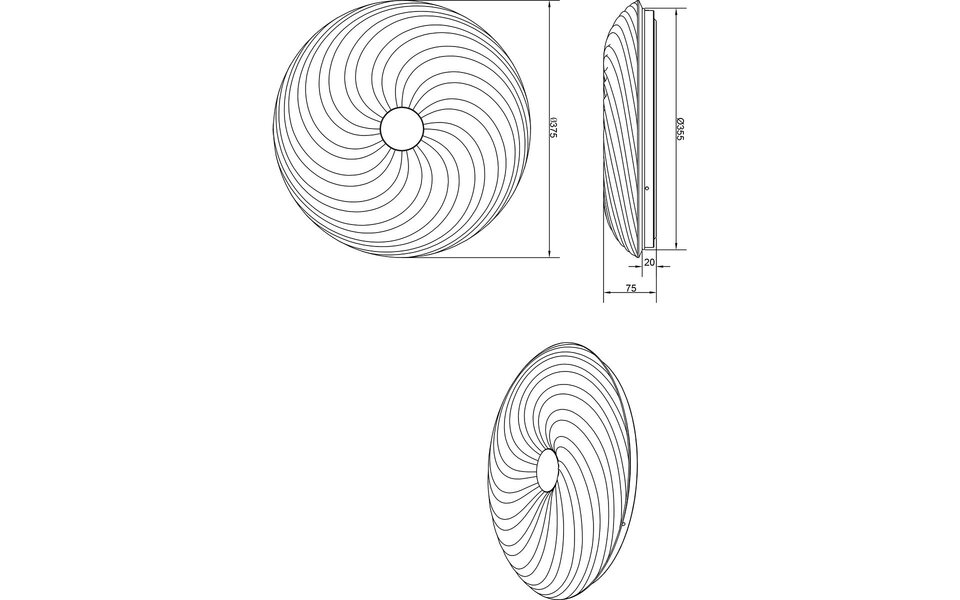 HLW LED LED Plafondlamp - Trion Graty - 22W - Aanpasbare Kleur - Dimbaar - Afstandsbediening - Sterlicht - Rond - Mat Wit - Kunststof