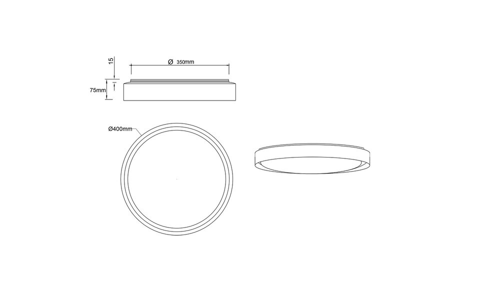 HLW LED LED Plafondlamp - Trion Felix - 24W - Aanpasbare Kleur - Dimbaar - Afstandsbediening - Rond - Zwart Goud - Kunststof