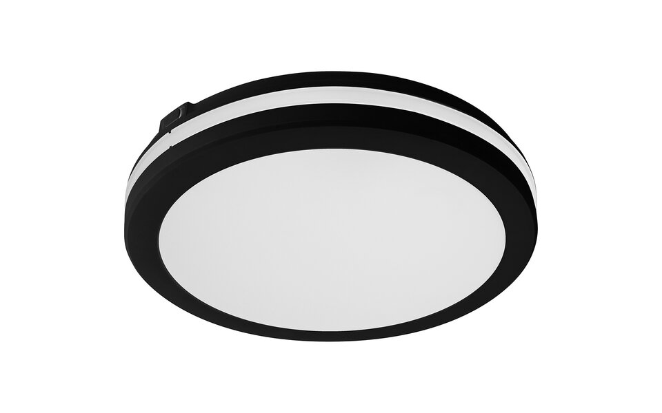 HLW LED LED Plafondlamp - Kozolux Scarly - 30W 2700lm - Helder/Koud Wit 6400K - IP65 - Rond - Zwart