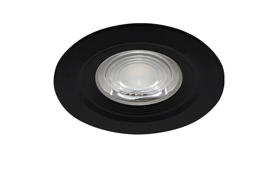HLW LED LED Recessed Spotlight - Brinton - 7W 630lm 38D - IP54 Waterproof - 840 Natural White 4000K - Round - Black