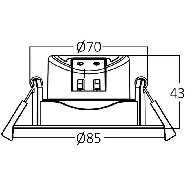 HLW LED LED Recessed Spotlight - Brinton - 7W 630lm 38D - IP54 Waterproof - 840 Natural White 4000K - Round - Black