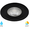 Zwarte ronde LED inbouwspot 7W 630 lumen 6500K koel wit licht IP54 waterdicht 38 graden beam angle