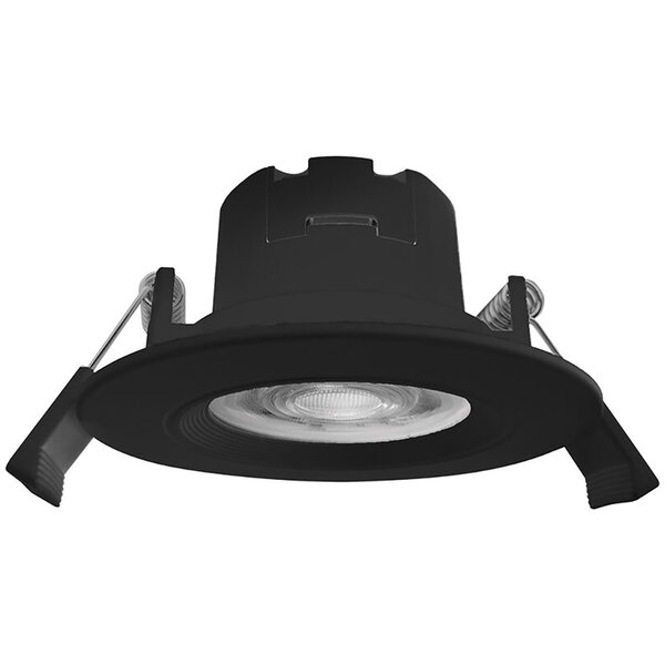 HLW LED LED Inbouwspot - Brinton - 7W 630lm 38D - IP54 Waterdicht - 865 Helder/Koud Wit 6500K - Rond - Zwart HLW LED LED Inbouwspot - Brinton - 7W 630lm 38D - IP54 Waterdicht - 865 Helder/Koud Wit 6500K - Rond - Zwart