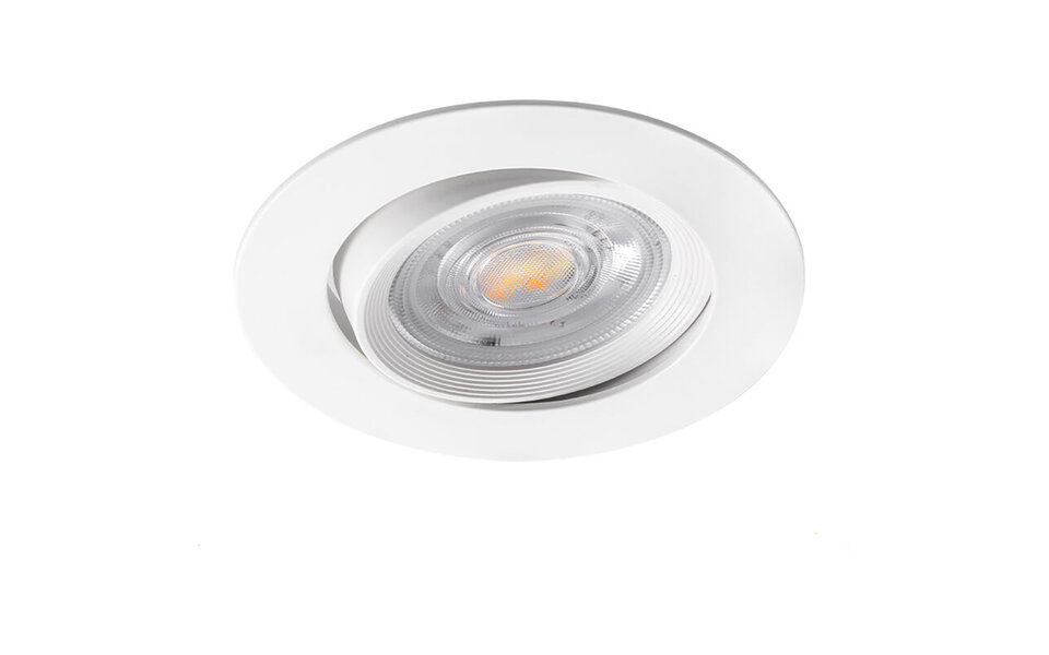 HLW LED LED Recessed Spotlight - Brinton - 7W 630lm 38D - Dimmable - 840 Natural White 4000K - Round - White HLW LED LED Recessed Spotlight - Brinton - 7W 630lm 38D - Dimmable - 840 Natural White 4000K - Round - White
